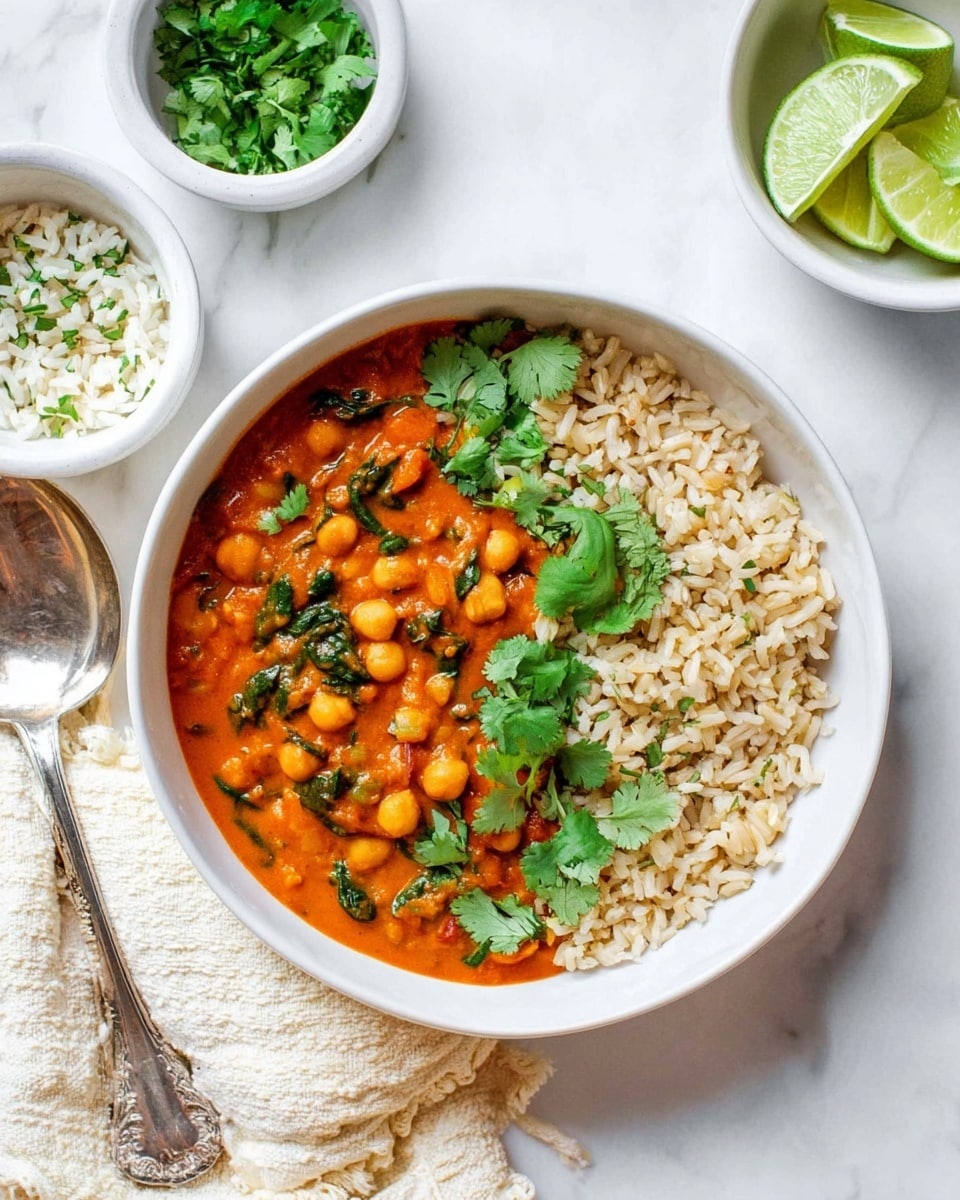 Easy Chickpea Spinach Curry with Coconut Milk Recipe