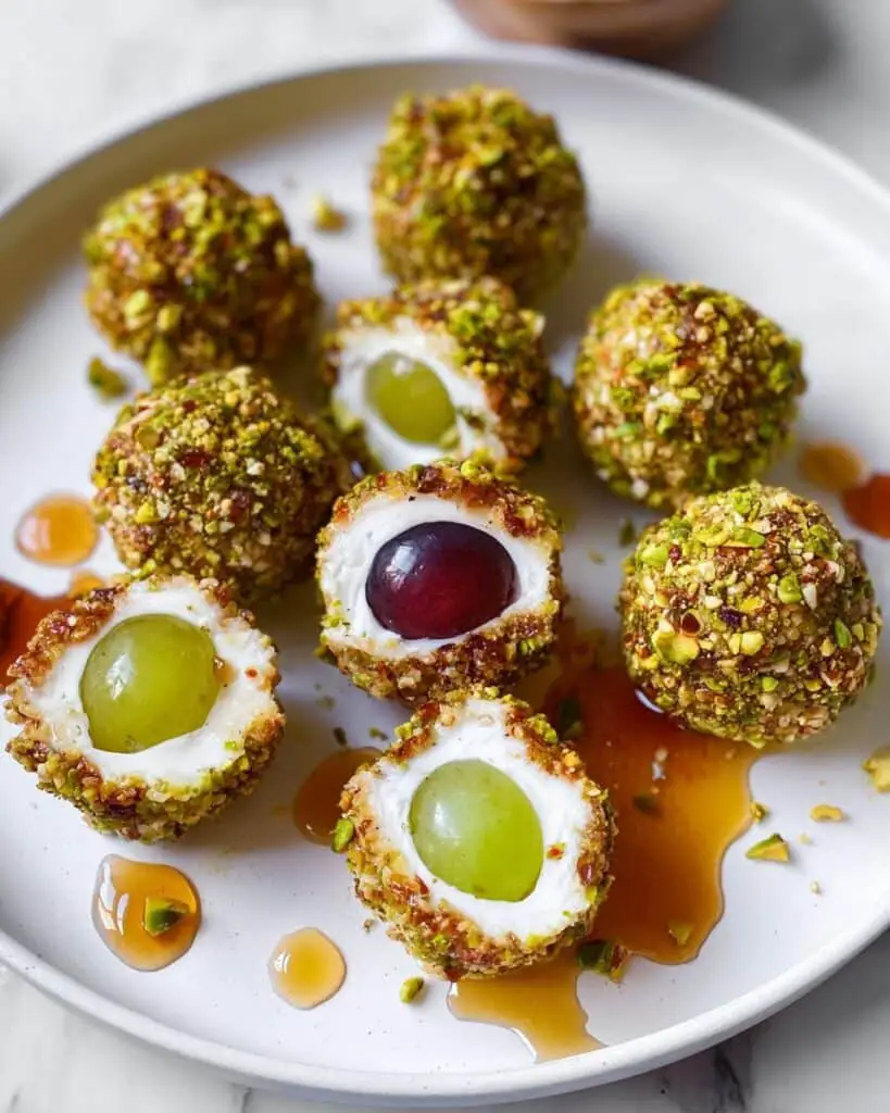 Goat Cheese Grape Balls with Pistachios Recipe
