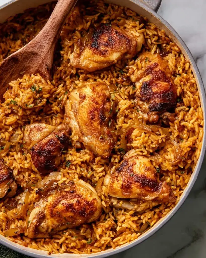 One Pan Shawarma Chicken & Rice Recipe