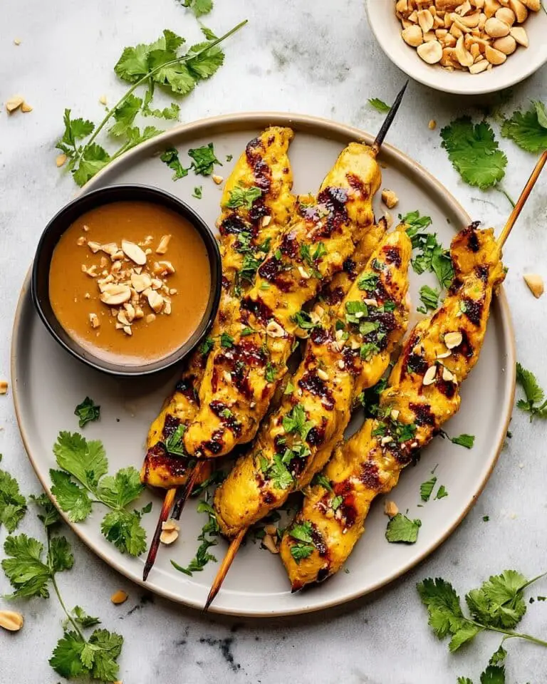Chicken Satay with Peanut Sauce Recipe