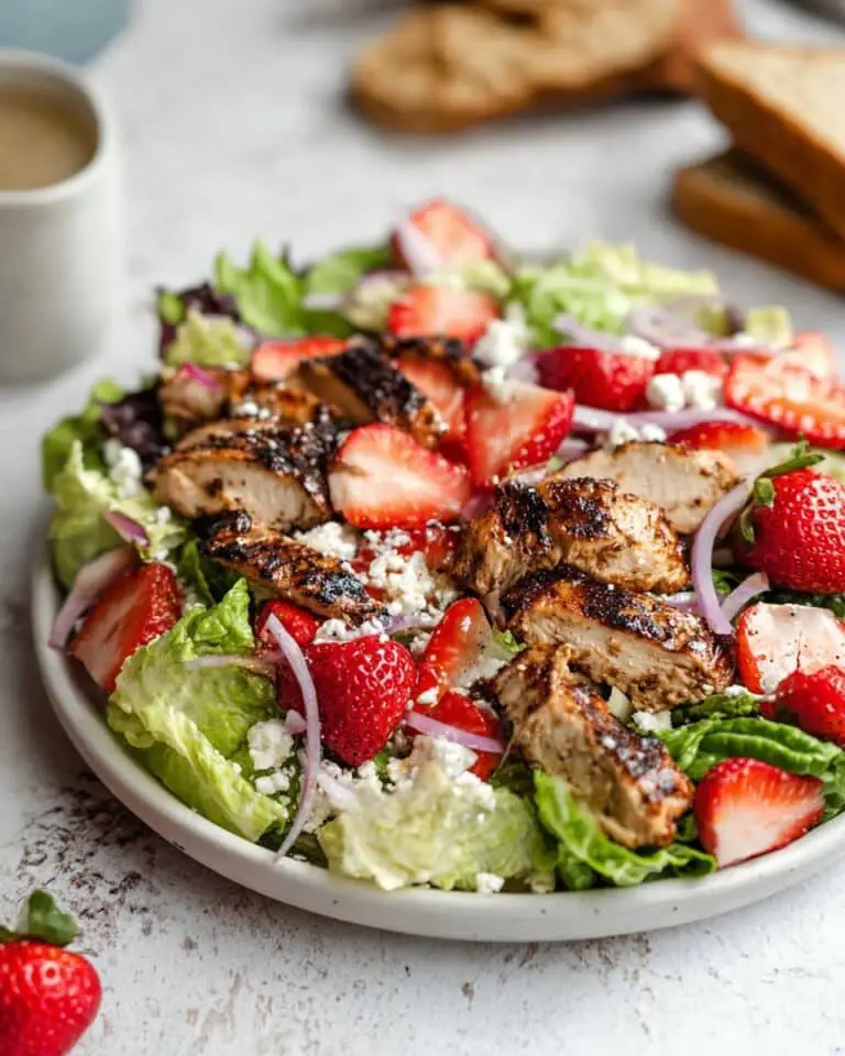 Balsamic Grilled Chicken Salad with Strawberries and Goat Cheese Recipe
