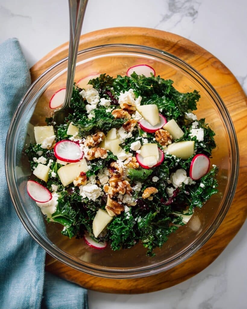 Deb’s Kale Salad with Apple, Cranberries and Pecans Recipe