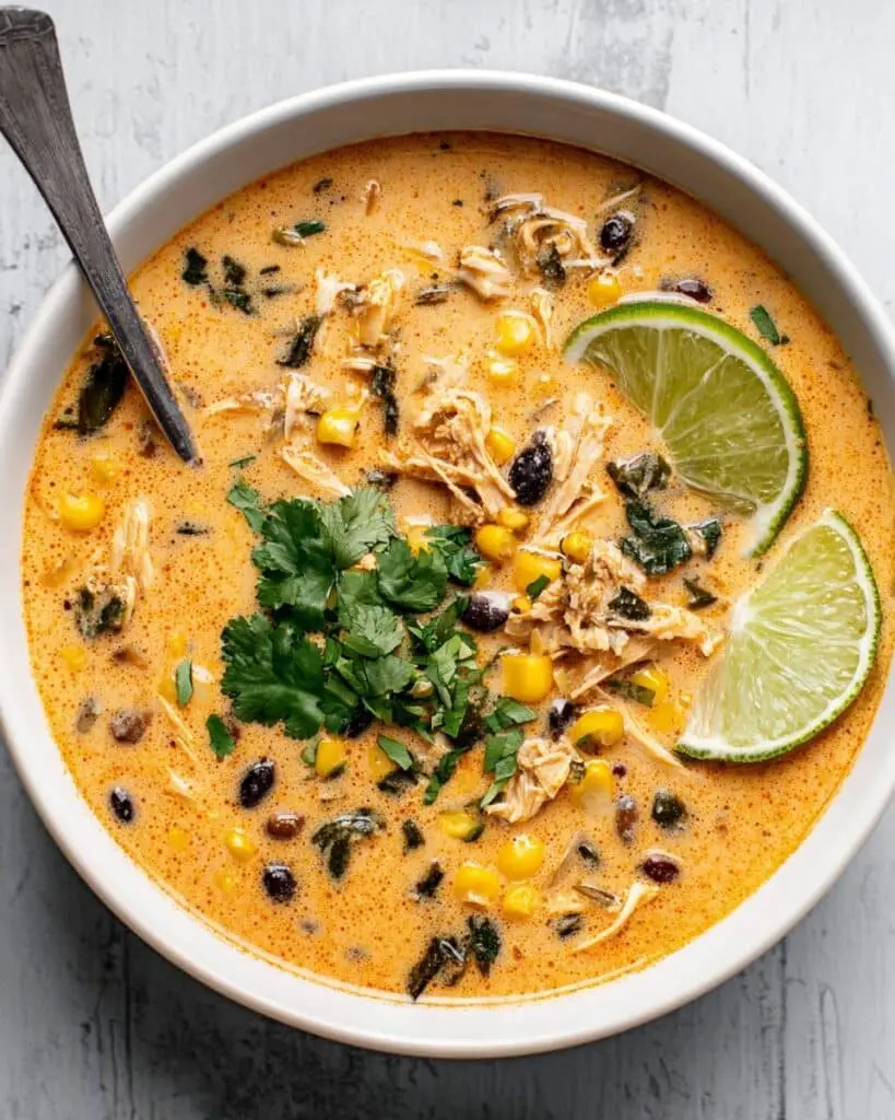 Easy Chicken, Poblano, and Black Bean Soup Recipe