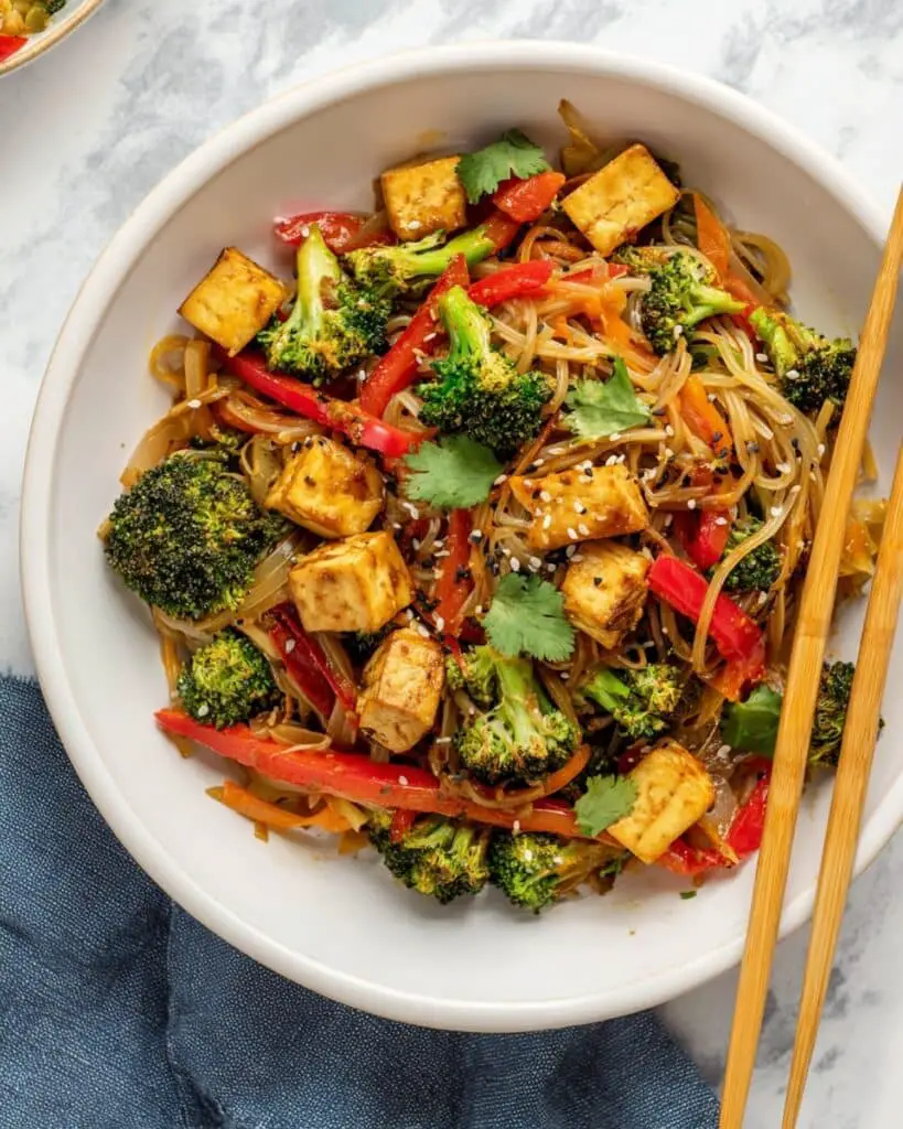 Tofu Cabbage Noodle Bowl Recipe