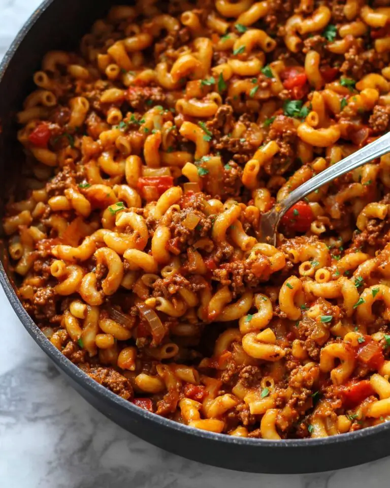 Hearty Goulash with Macaroni and Cheddar Recipe