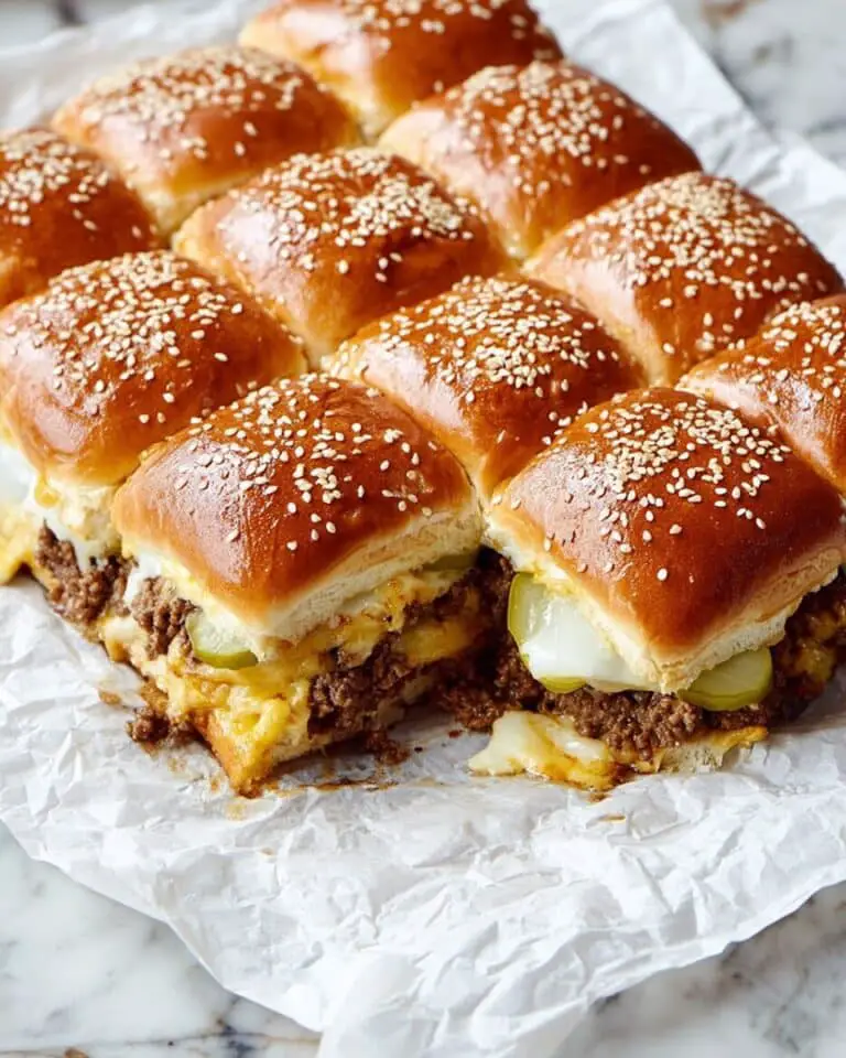 Cheeseburger Sliders with Caramelized Onions on Hawaiian Rolls Recipe