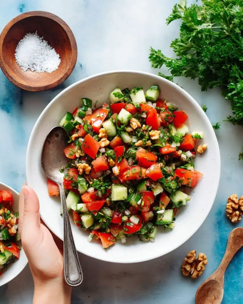 Turkish Tomato Salad Gavurdagi Recipe