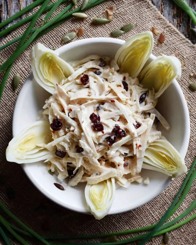Endive Spears with Celery Root Remoulade, Cranberries, and Pepitas Recipe