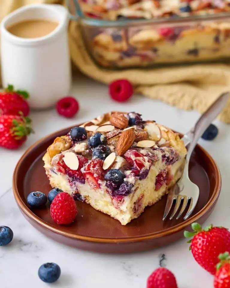 Almond Berry French Toast Casserole Recipe