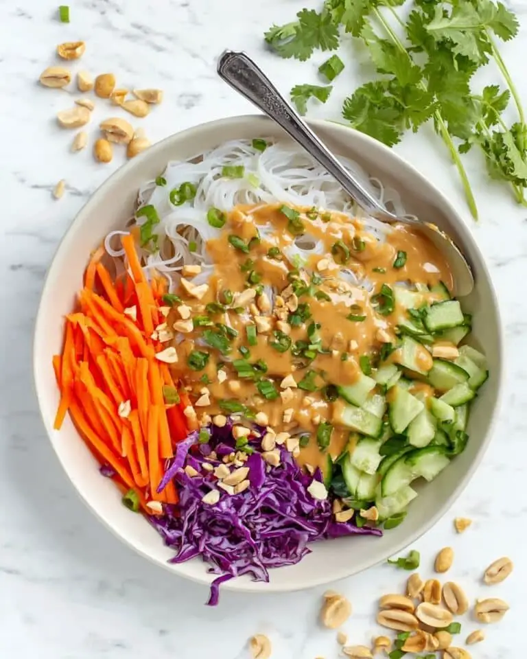 Spring Roll Bowl with Peanut Sauce Recipe