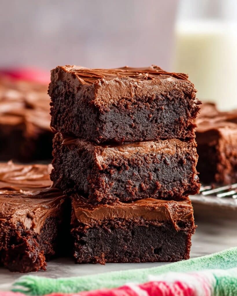 Chocolate Frosted Fudge Brownies Recipe