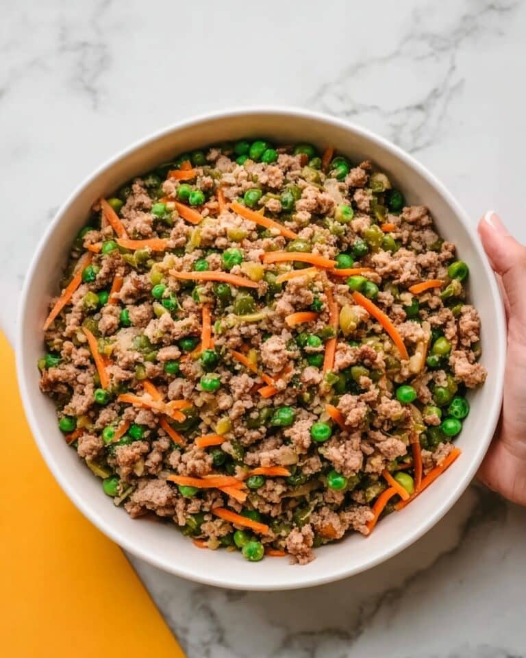Turkey Dog Food Recipe with Brown Rice, Vegetables, and Ground Turkey Recipe