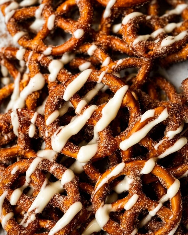 Cinnamon Sugar Pretzels with White Chocolate Drizzle Recipe
