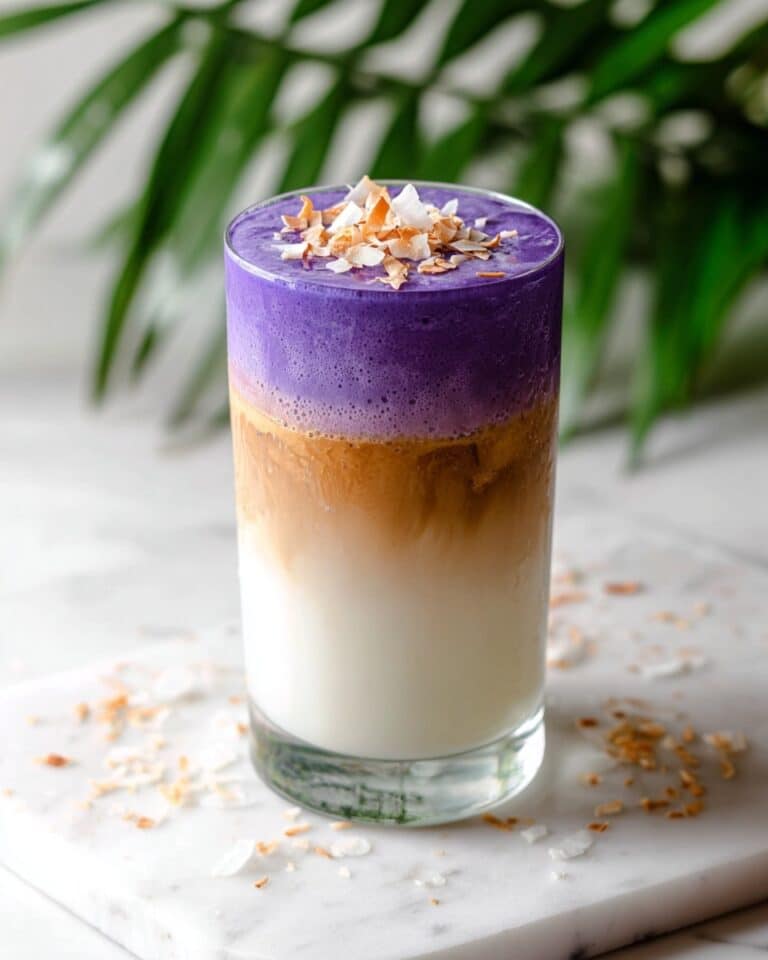 Iced Ube Coconut Macchiato (Starbucks Copycat) Recipe