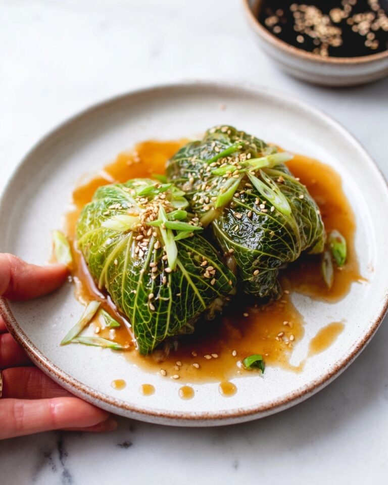 Asian-Inspired Mushroom and Rice Cabbage Rolls Recipe