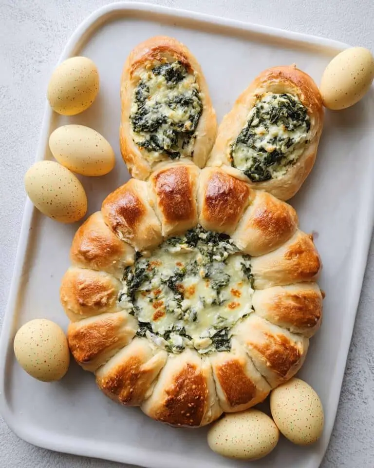 Easter Bunny Spinach Dip in Crescents Recipe