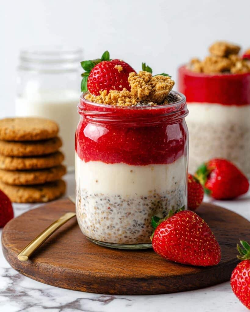 Berry Cheesecake Overnight Oats Recipe