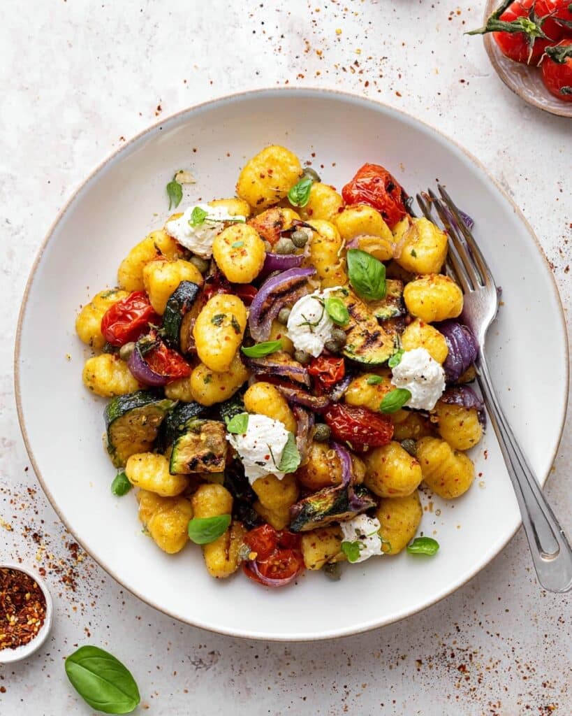 Baked Gnocchi with Summer Vegetables Recipe