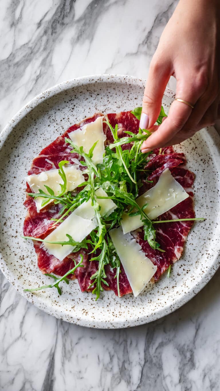 Beef Carpaccio with Lemon, Parmesan, and Arugula Recipe