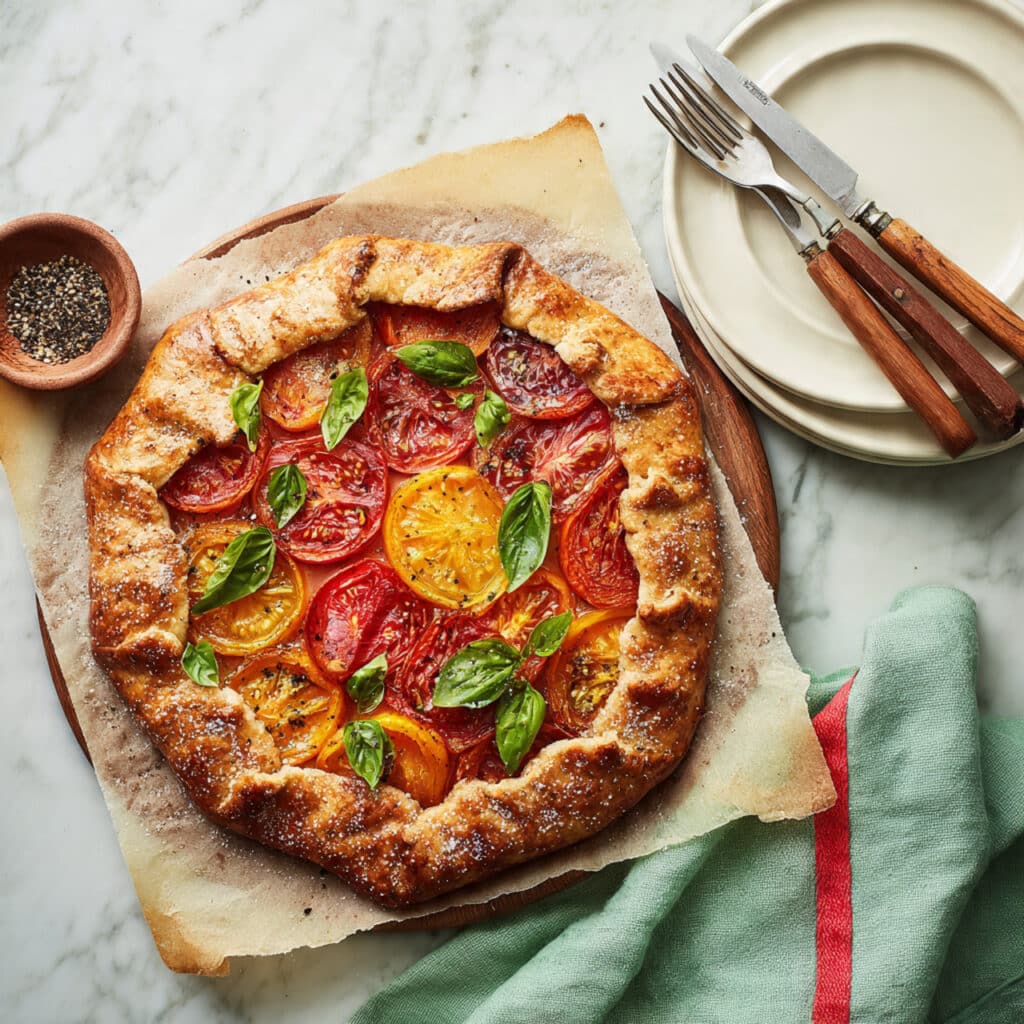 Fresh Tomato Galette with Goat Cheese and Herbs Recipe