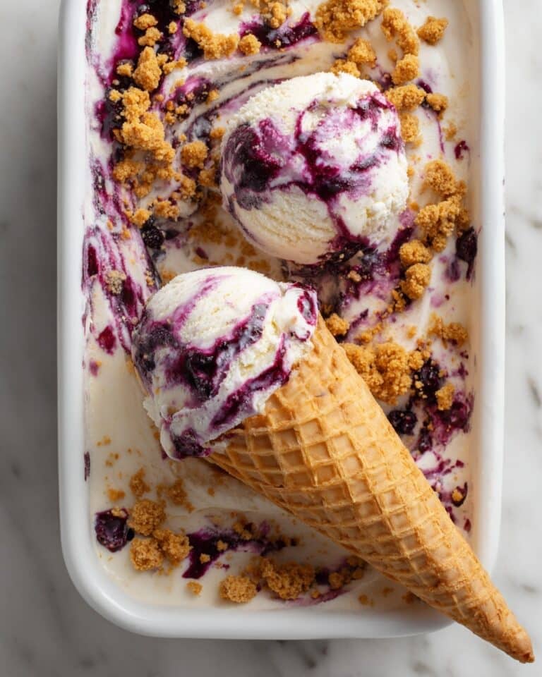 No Churn Blueberry Pie Ice Cream Recipe