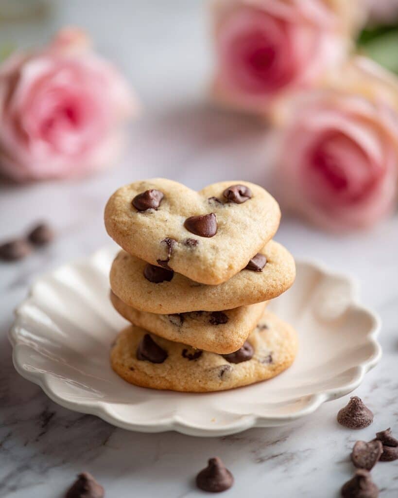 Heart Shaped Chocolate Chip Cookies Recipe
