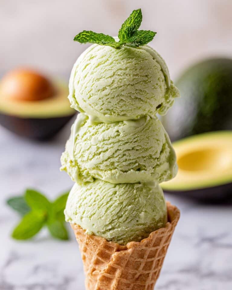 Creamy Avocado Coconut Ice Cream with Mint (Optional) Recipe