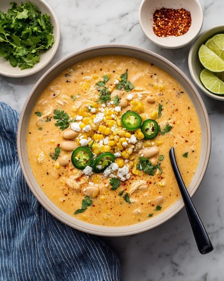 Chicken Street Corn Chowder with Cream Cheese and Cotija Recipe