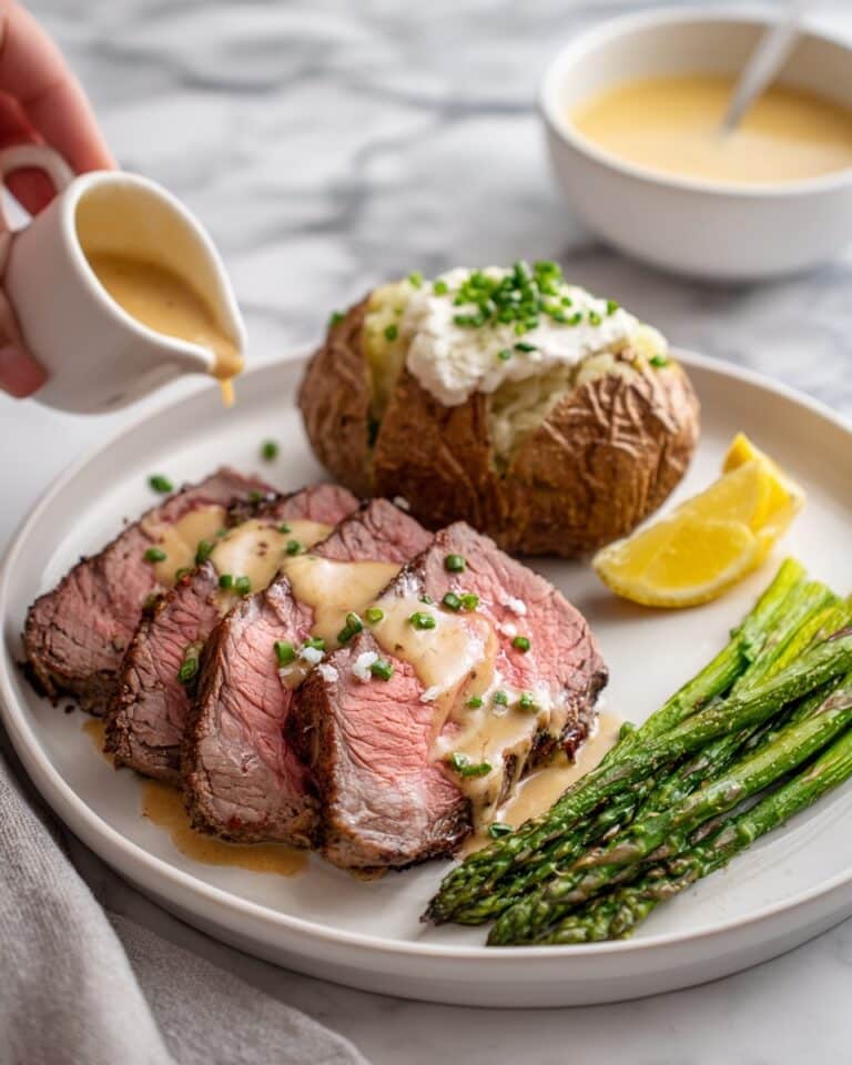 Balsamic Bavette Steak with Herb Marinade and Sauce Recipe
