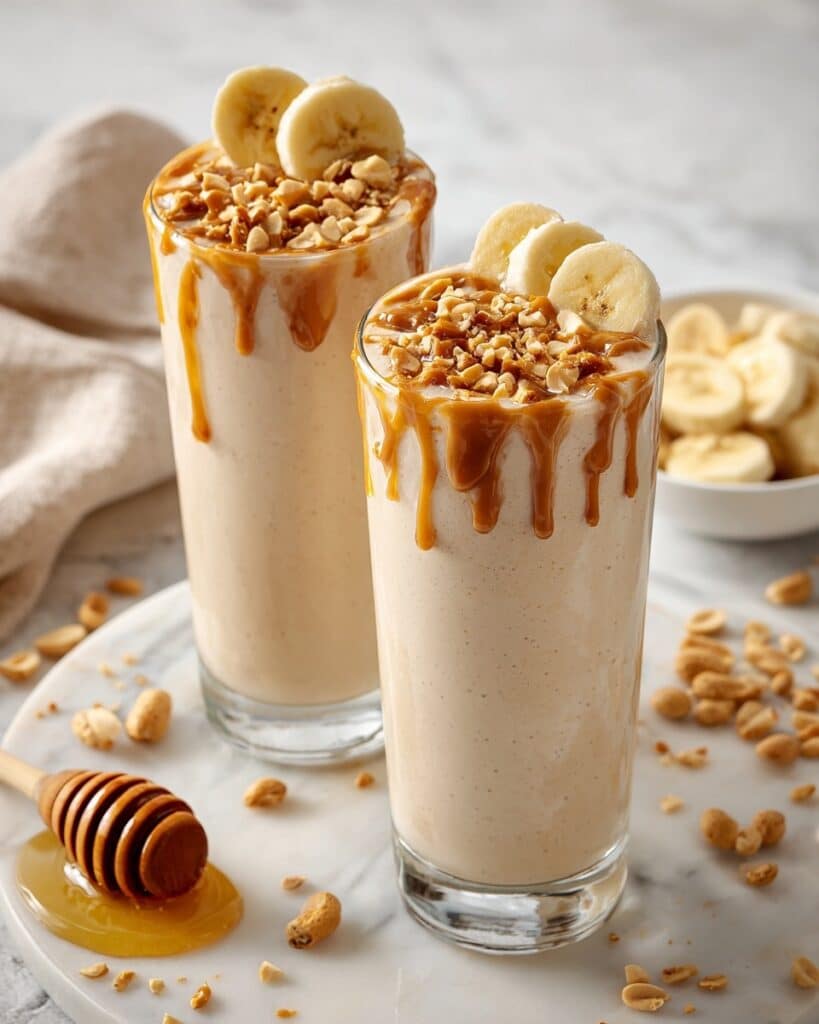 Creamy Peanut Butter Banana Smoothie Recipe