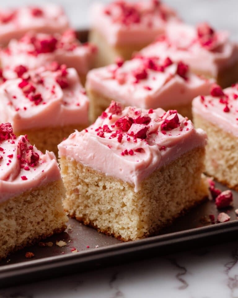 Fresh Strawberry Sheet Cake with Cream Cheese Frosting Recipe