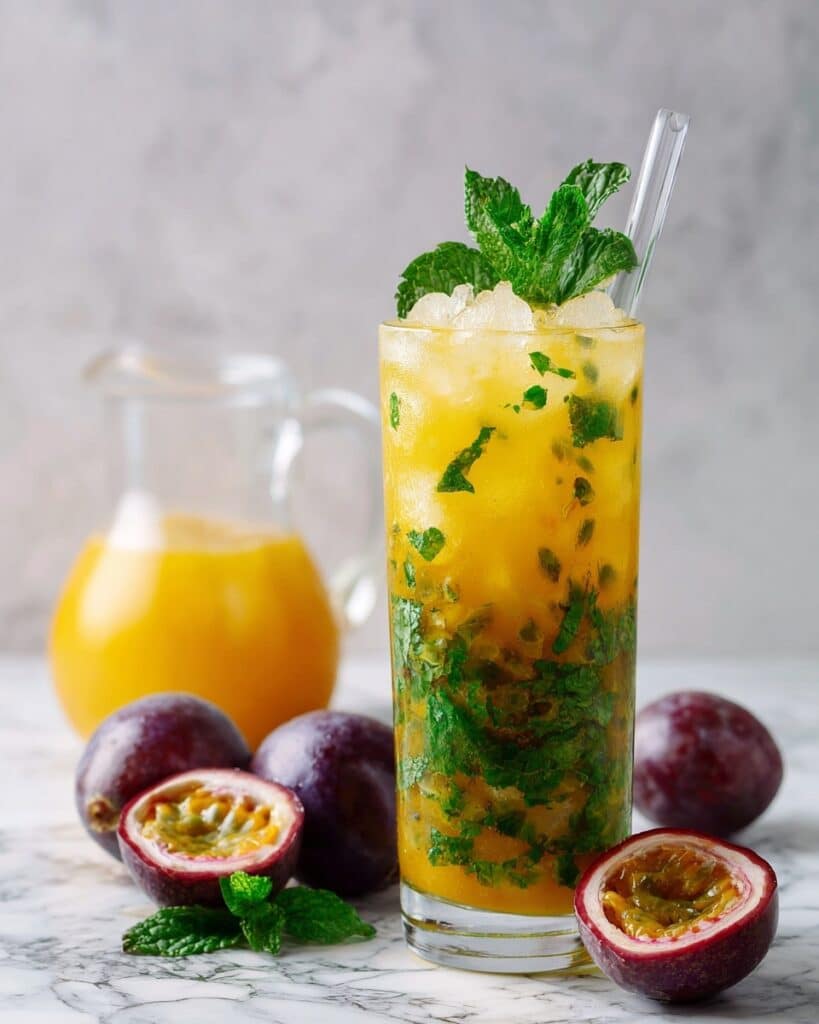 Refreshing Passion Fruit Juice with Mint Recipe