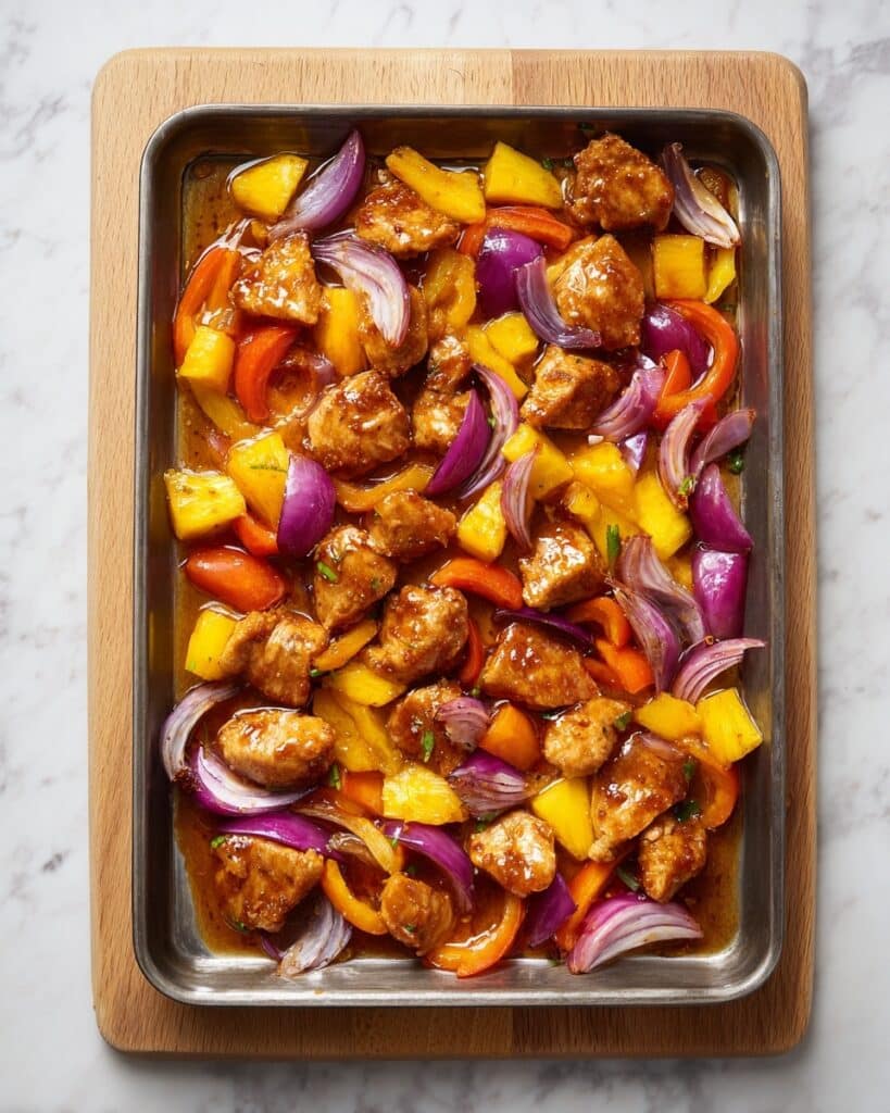 Sheet Pan Hawaiian Chicken with Pineapple and Vegetables Recipe
