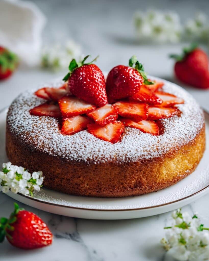 Strawberry Rhubarb Cake Recipe
