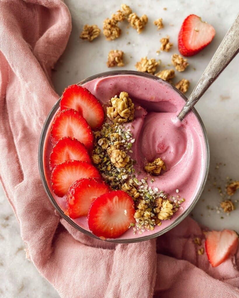 Creamy Strawberry Smoothie Bowl Recipe