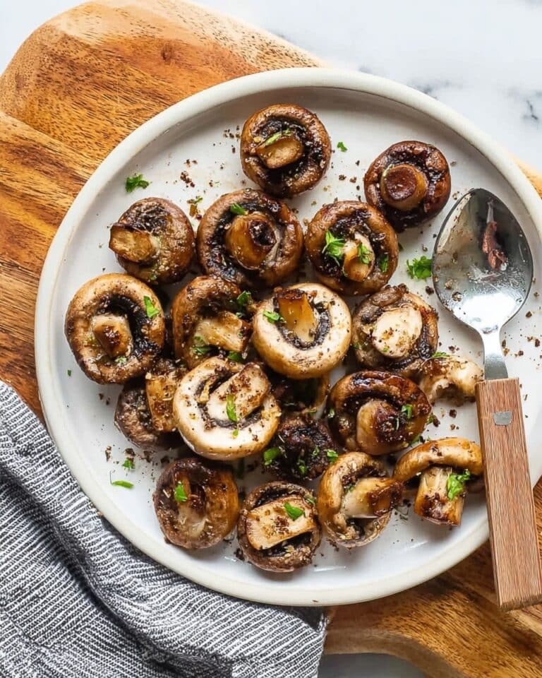 Air Fryer Mushrooms with Soy and Rosemary Recipe