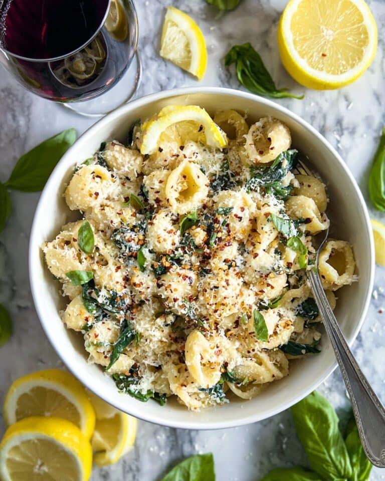 Lemon Ricotta Pasta with Zucchini and Basil Recipe