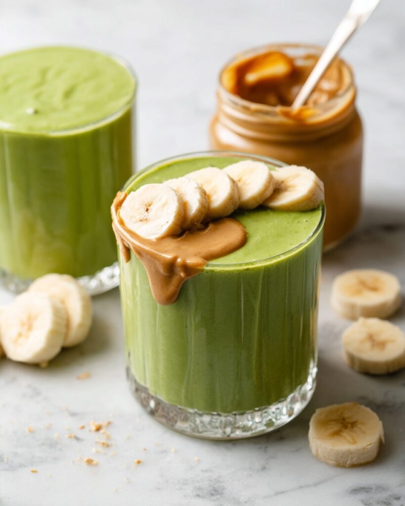 Spinach Banana & Peanut Butter Smoothie Recipe