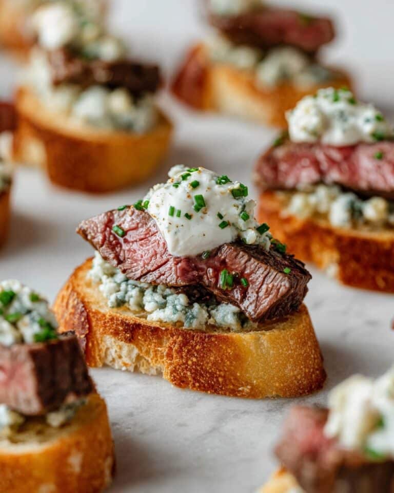 The Best Steak Crostini with Blue Cheese Recipe