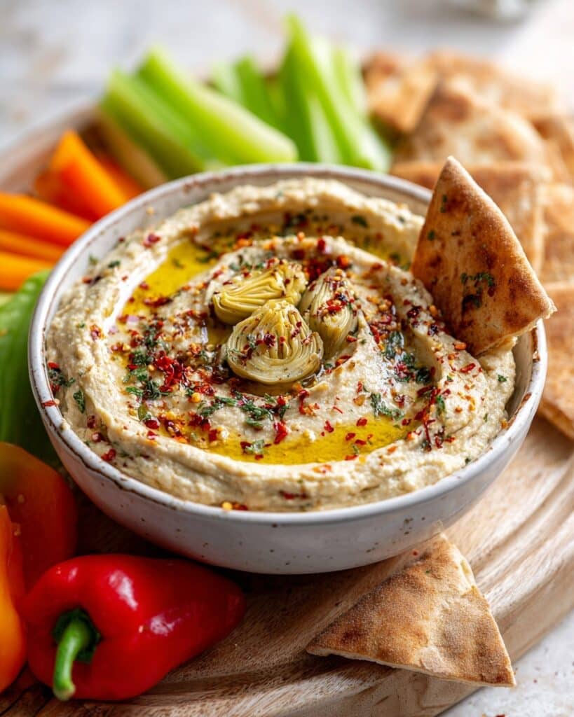 Artichoke Lemon Hummus Recipe