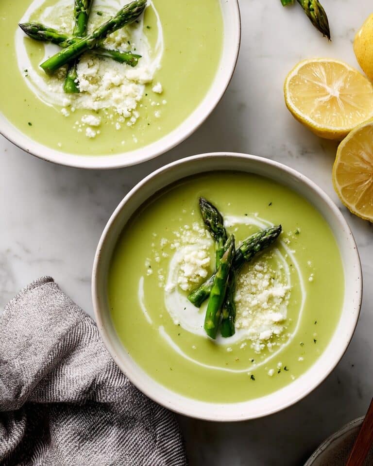 Lemon Asparagus Soup with Parmesan Recipe