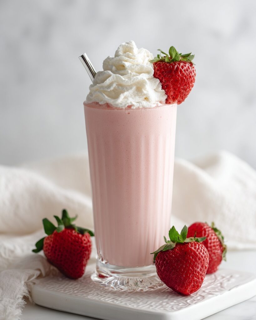Easy Strawberry Milkshake Recipe