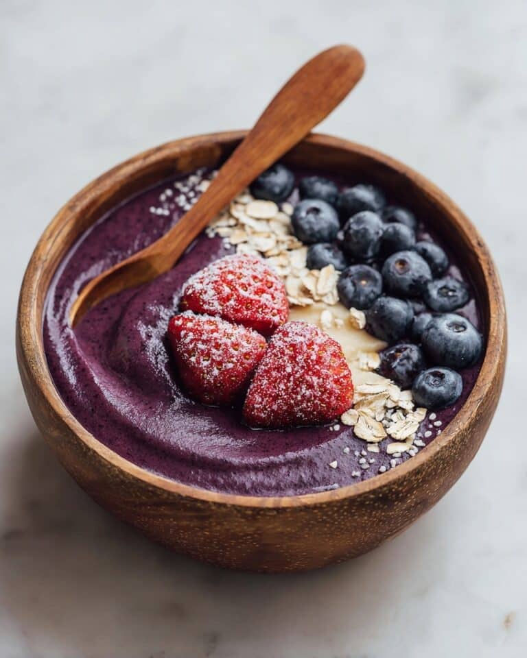 Healthy Acai Bowl with Mixed Berries and Toppings Recipe