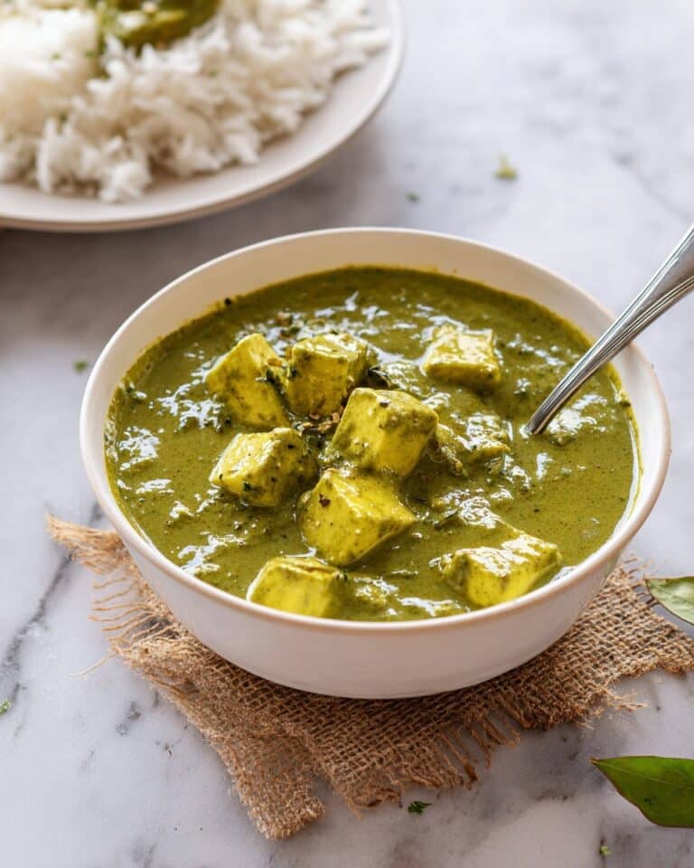 Creamy Spinach and Paneer Curry (Palak Paneer) Recipe