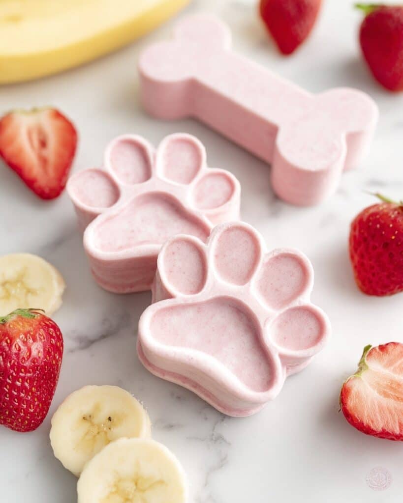 Frozen Strawberry Banana Dog Treats Recipe