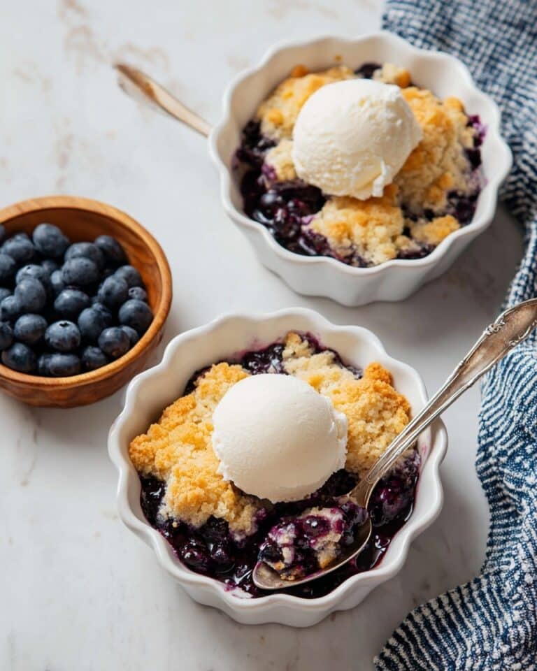 Blueberry Cobbler with Almond Topping Recipe