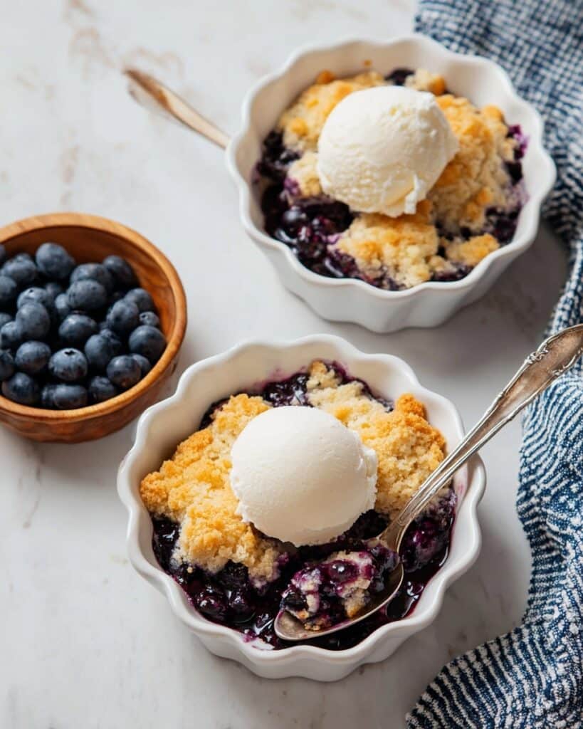 Blueberry Cobbler with Almond Topping Recipe