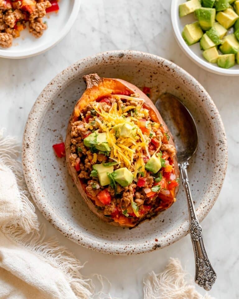 Avocado Turkey Stuffed Sweet Potato Recipe