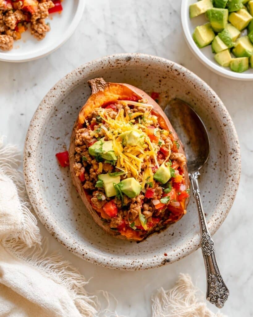 Avocado Turkey Stuffed Sweet Potato Recipe