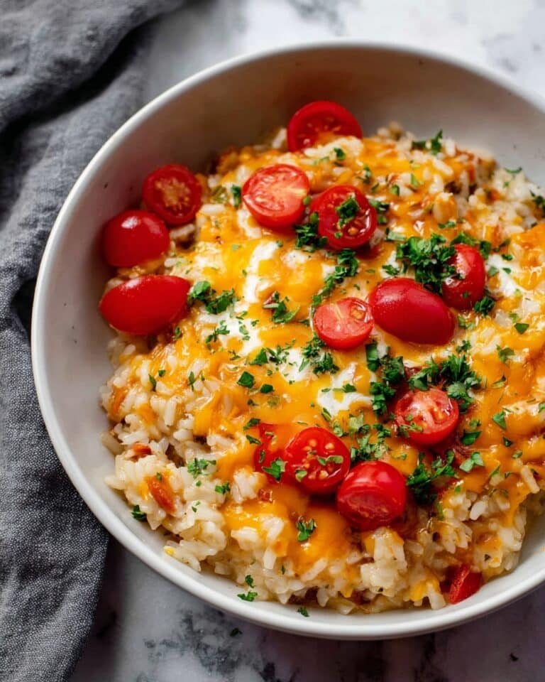 Instant Pot Lentils and Rice with Diced Tomatoes, Green Chiles, and Cheese Recipe